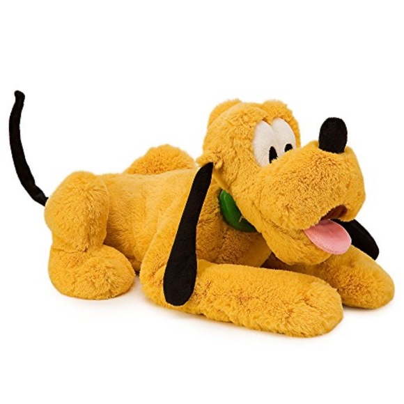 Disney Store Pluto Plush Medium 16" Laying Down Stuffed Animal Dog Soft Cuddly - Picture 1 of 9